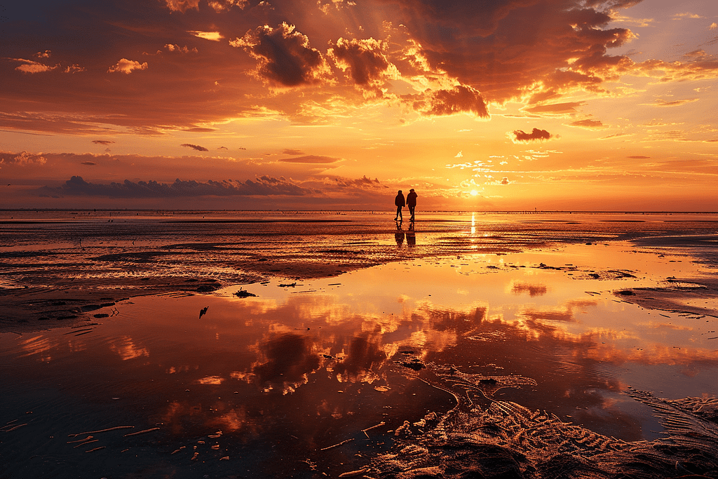 Wattwanderung Cuxhaven Sonne