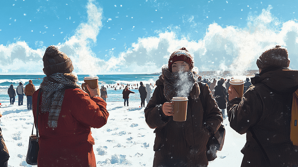 Cuxhavener Neujahrsanbaden Zuschauer