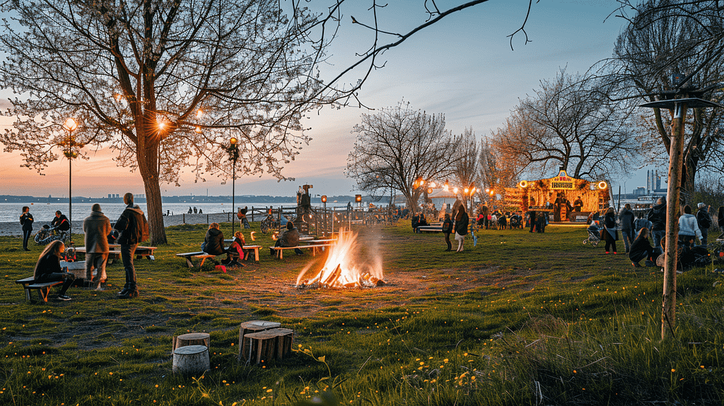 Osterfeuer in Cuxhaven Gemeinschaft