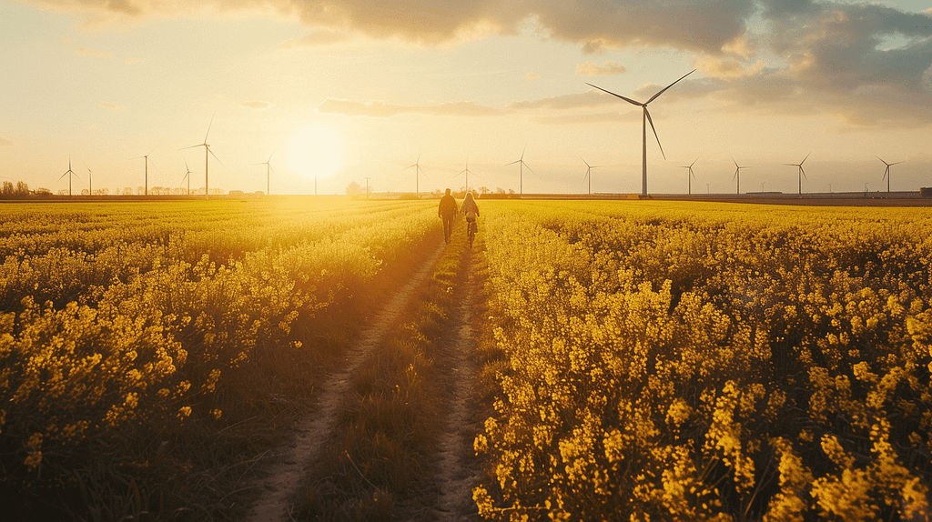 Rapsblüte in Cuxhaven Spazieren