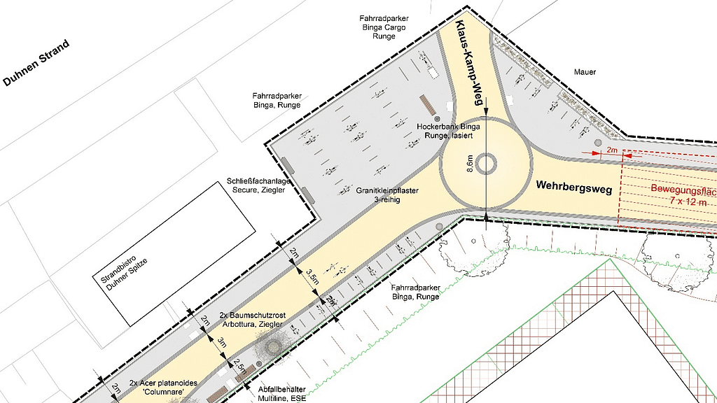 Neue Promenade in Cuxhaven Bauplan